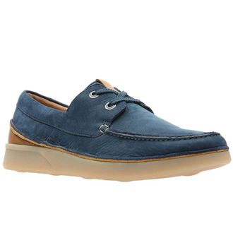 Clarks Mens Oakland Sun Navy Nubuck G - Blue, Size: UK 6 Leather - Size UK 6