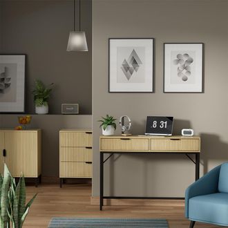 Vicco Escritorio Lennox, Roble, 100 X 30 Cm Con 2 Cajones, Vicco