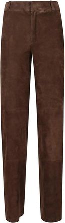 Arma Marina Su&egrave;de Broek - Dames - Leren Broeken - Bruin - S - Su&egrave;de - Broeken