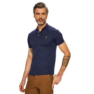 Polo Ralph Lauren Tops, Heren, Blauw, S, Katoen, Polo met korte mouwen