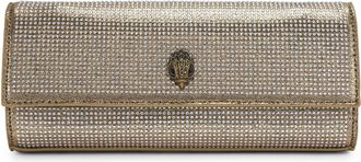 Kurt Geiger Womens Elongated Clutch Bag - Gold Fabric - One Size