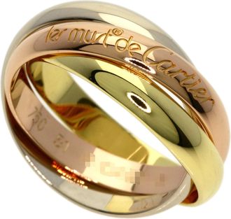 Cartier Yellow Gold (18K) White Gold (18K) Band Ring (Pre-Owned)