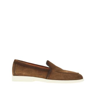 Santoni Malibu suede leather loafers Man 11