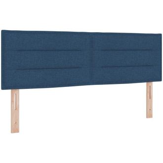 vidaXL Cabecero Con Cabecera Manual Azul 160 Cm Tela Vidaxl