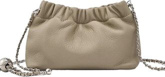 Generic Compatible For Cloud Bag Shoulder Handbag Womens Crossbody Bags Cowhide Underarm Small Chain Dumpling(Grey)