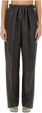 Maison Margiela Mohair Wool Broeken - Dames - Straight fit broeken - Grijs - 2XL - Katoen - Broeken