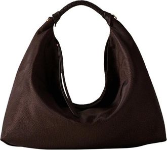 Borbonese Plie Hobo Bag Medium - - Bags - Donna - Marrone - ONE SIZE