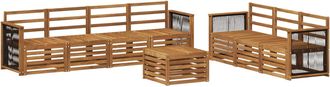 vidaXL Juegos De Sof&aacute;s 8 Uds. Madera De Acacia S&oacute;lida Vidaxl