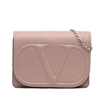 Valentino Pre-owned Valentino Calfskin VLogo Walk Chain Crossbody Ladies RRIHQ99VGBKEKU9V