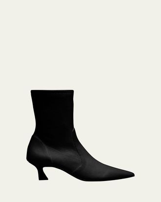 Stuart Weitzman 50mm Vinnie Stretch Leather Booties