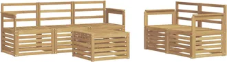vidaXL Conjunto De Sof&aacute;s De Exterior 6 Uds. Blanco Vidaxl