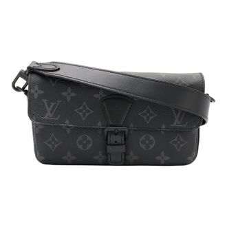 Louis Vuitton Black Gray Monogram Eclipse Monogram Eclipse Pouch Shoulder Bag Sling Bag (Pre-Owned)