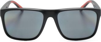 Ferrari logo-plaque oversize-frame sunglasses - men - Acetate - 59 - Black