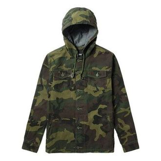 Vans Mens Vans hooded Coach Jacket Camouflage VN0A36JLTJS