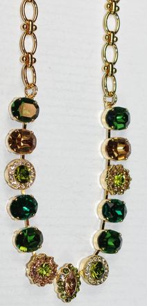 Mariana Womens Evergreen Necklace In Green, Amber Brown