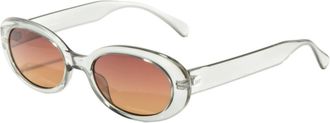Sunski Womens Bianca Oval Sunglasses In Grass Terra Fade