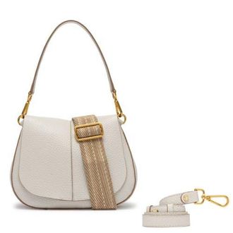 Gianni Chiarini Helena Round Leather Shoulder Bag in Off-White at Nordstrom
