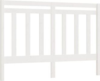 vidaXL Cabecero De Cama Madera Maciza De Pino Blanco 141x4x100 Cm Vidaxl