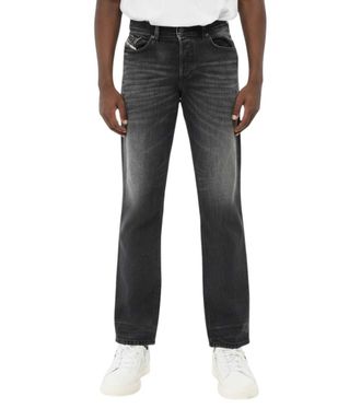 Diesel Black Regular Mid Rise Jeans
