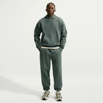Nike Mens Solo Fleece Loose Cuffed Pants in Green | IZ2770-303