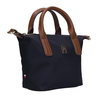 Tommy Hilfiger Popette Micro Tote - Dames - Tassen - Blauw - Maat: ONE Size Nylon