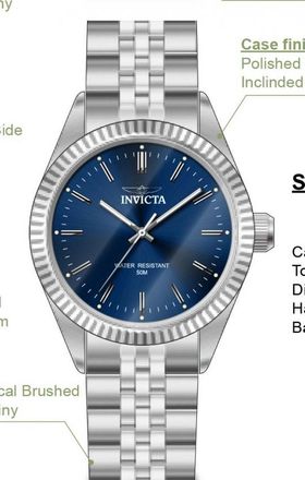 Invicta Specialty Quartz Blue Dial Ladies Watch 49312