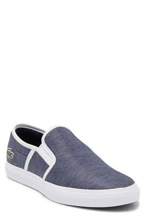 Lacoste Slip-On Sneaker in Nvy/wht at Nordstrom Rack, Size 10.5