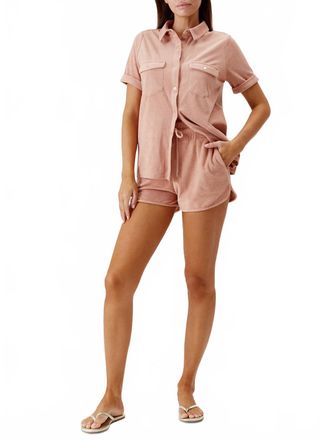 Melissa Odabash Tori Shirt In Tan