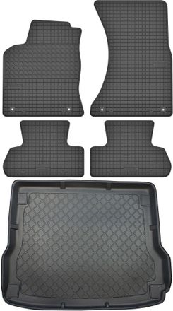 OEM Juego De Alfombrillas De Goma Para Coche Y Alfombrilla Para Maletero Para Audi Q5 I 8r Suv (11/2008-12/2016)