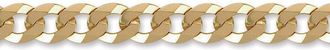 Jewelco London 9ct Gold Flat Curb 9.2mm Chain Bracelet, 8.5 inch 21cm - JCN037H