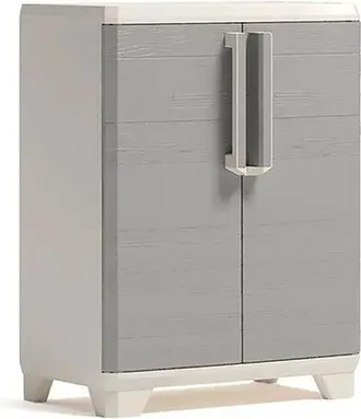 Keter Armadio Resina Keter Wood Basso L68 P39 H90 Beige/effetto Legno
