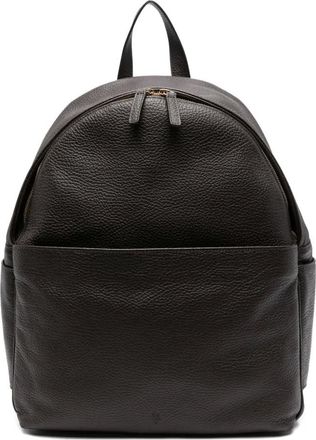 Eleventy Leren rugzak met handgreep - Bruin