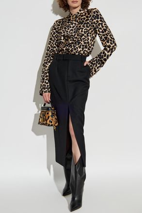 Balmain Silk Shirt, Womens, Beige