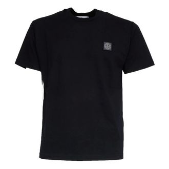 Stone Island T-Shirts, male, Blue, Size: 2XL Logo T-Shirt