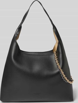 Seidenfelt Manufaktur Handtasche mit Label-Detail Modell LAINIO in Black, Größe 1