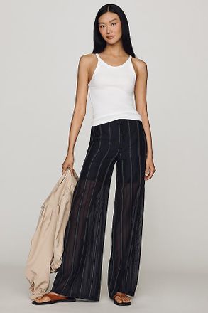 AG - Adriano Goldschmied Anna Mid-Rise Wide-Leg Trousers Pants