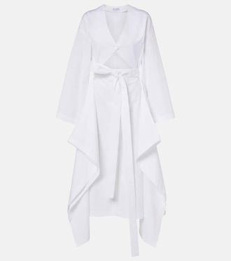 Alaia Cutout cotton poplin midi dress