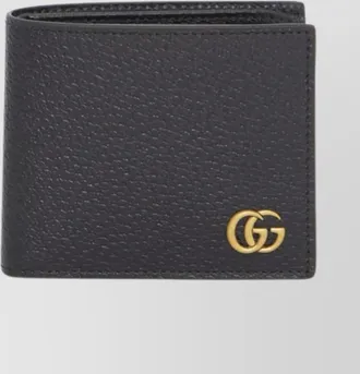 Gucci grained leather bi-fold wallet with imperfections