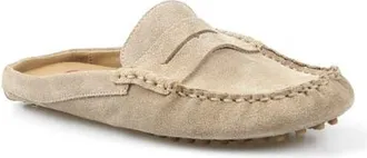 National Comfort Hawlie Flat Leather Mule in Nat Suede at Nordstrom, Size 11