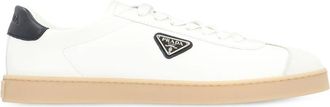 Prada Lane Low-top Sneakers - Heren - Sneakers - Wit - 40 1/2 EU - Leer - Schoenen