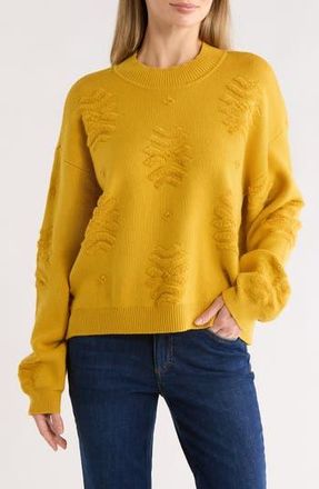Cyrus Textured Crewneck Sweater in Ceylon Gold at Nordstrom Rack, Size X-Large