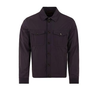 Moorer Ade-Ac Overshirt - Heren - Zomerjassen - Blauw - L - Jassen