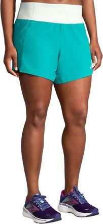 Brooks Womens Chaser 5 Short In Nile Green/cool Mint