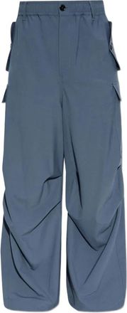 Marni Broeken, Heren, Grijs, M, Katoen, Wool Cargo Pants met Symbool