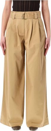 Sessun Riva Pant - Dames - Wijde Broeken - Beige - M - Broeken