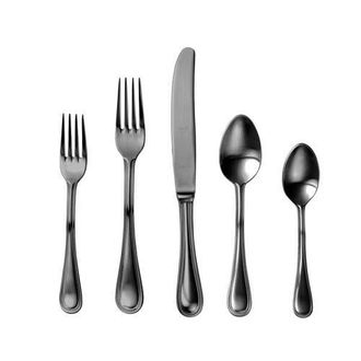 Mepra Perla Flatware Set - 5 Pieces in Ice Black Gold at Nordstrom