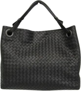Bottega Veneta Pre-owned Bucket Bags, female, Black, Size: ONE SIZE Pre-owned Medium Garda Bag
