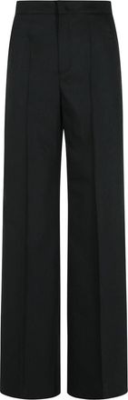 Max Mara Fernet Straight Black Virgin Wool Pants