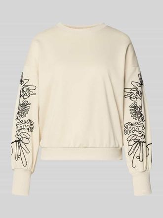 Only Relaxed Fit Sweatshirt aus Baumwoll-Mix Modell BROOKE in Ecru, Gr&ouml;&szlig;e XL