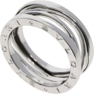 Bulgari Silver White Gold (18K) Band Ring (Pre-Owned)
